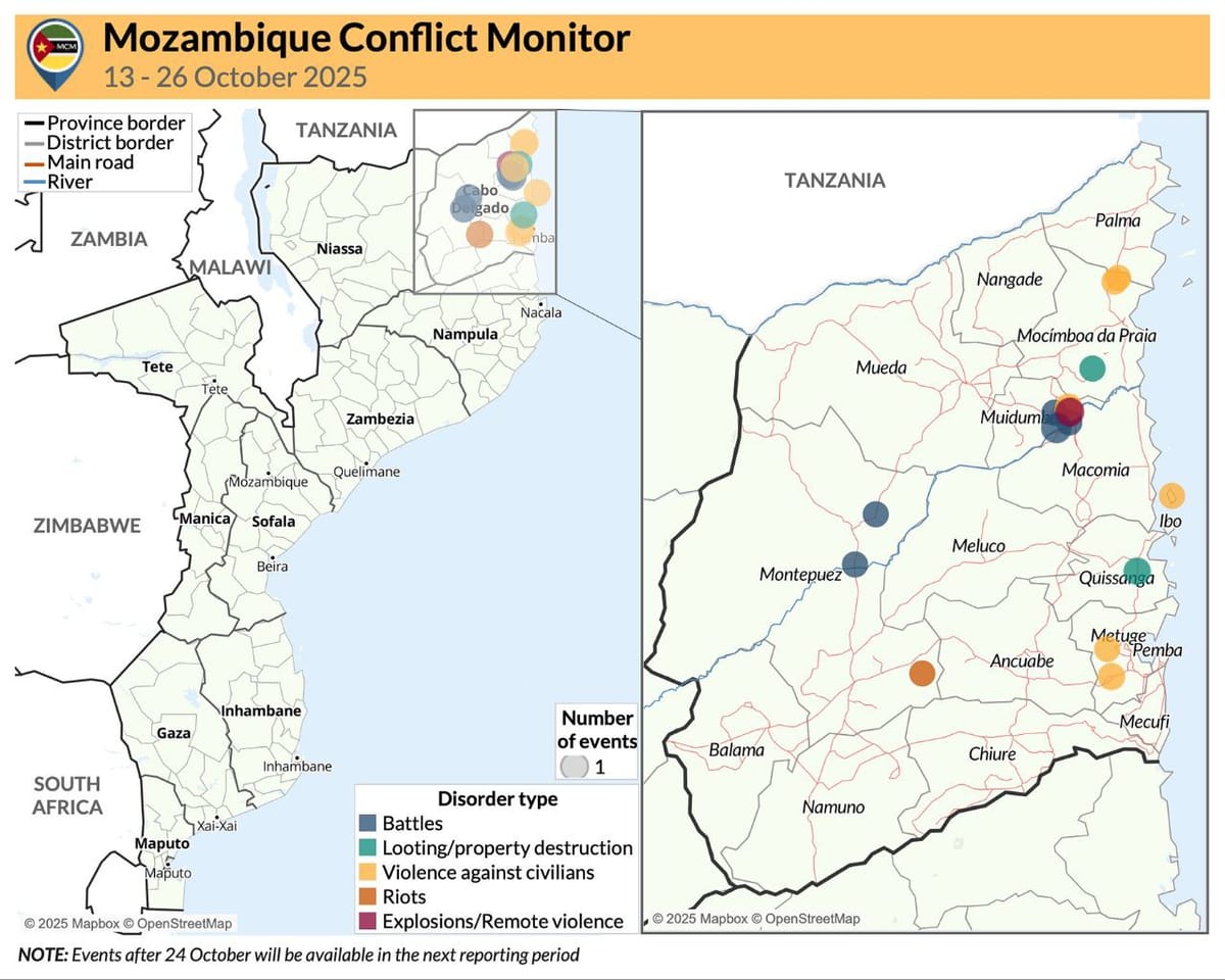 Mozambique Conflict Monitor (13 - 26 October 2025)